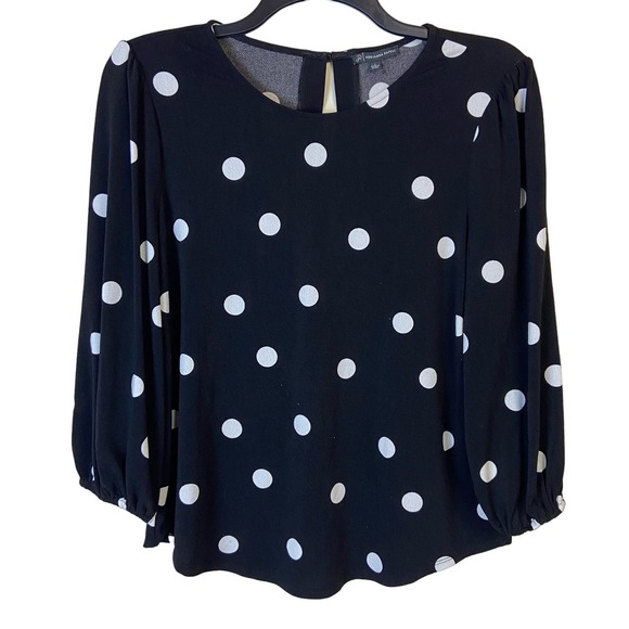 Adrianna Papell Tops - Adrianna Papell Polka Dot 3/4 Sleeve Knit Blouse Top - Women's Large